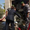 وضع إكليل من الزهر عند النصب التذكاري لشهداء الأمن العام في مرفأ بيروت