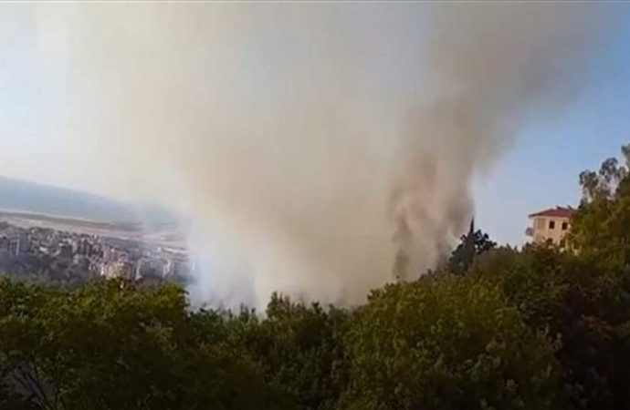 حريق كبير في وادي نهر الجوز والاهالي يناشدون