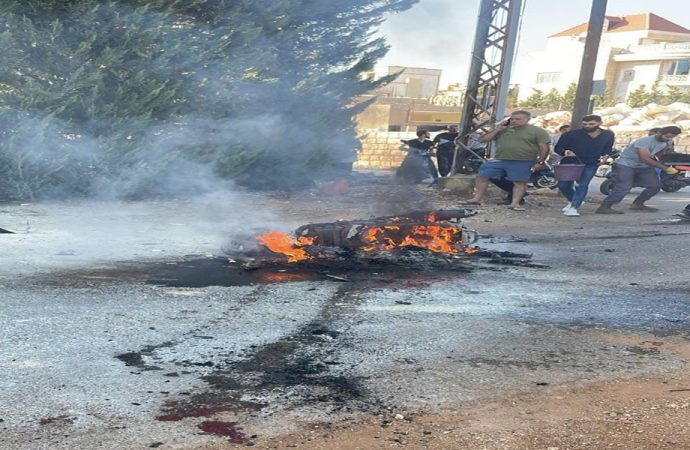 استهداف دراجة نارية في ميفدون