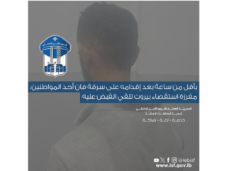 قوى الأمن: توقيف سوري بعد إقدامه على سرقة “فان” في محلّة كورنيش المزرعة