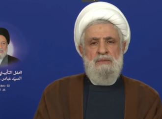 قاسم: فلنعمل تحت شعار مطالبة الحكومة باستعادة السيادة الوطنية لانه لا يمكن حل المشاكل دون انسحاب اسرائيل واعادة الاعمار واطلاق الاسرى