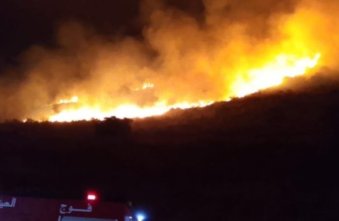 حريق هائل في الجنوب ليلاً… وما علاقة إسرائيل؟