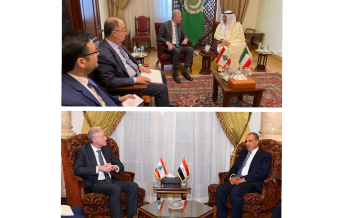 رجي يلتقي في القاهرة نظيريه الكويتي والمصري: الحل في أن يكون السلاح حصريا بيد الدولة