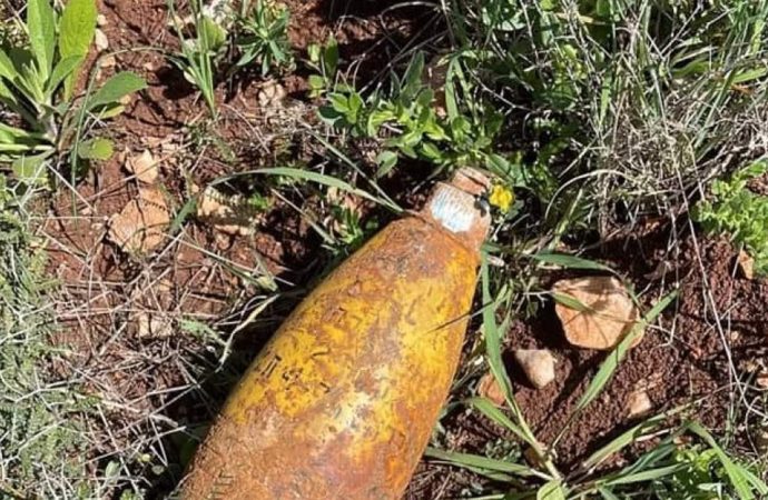 صاروخ غير منفجر من مخلفات العدوان في يحمر الشقيف